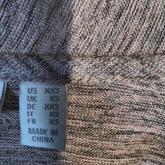 Logo Lori Goldstein Open Wrap Sweater Woman's XXS Sleeveless Heathered Brown QVC - Picture 9 of 12